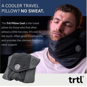 trtl Travel Pillow Cool for Neck Support- Cooling Neck Pillow